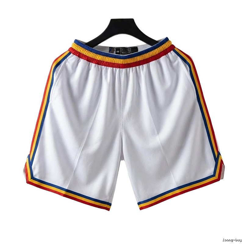 Curry series retro-style white shorts