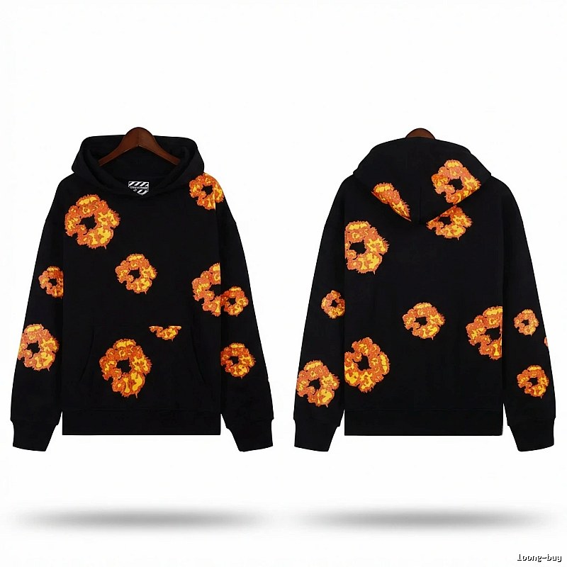 DENIM TEARS Flame Wind Black Sweatshirt