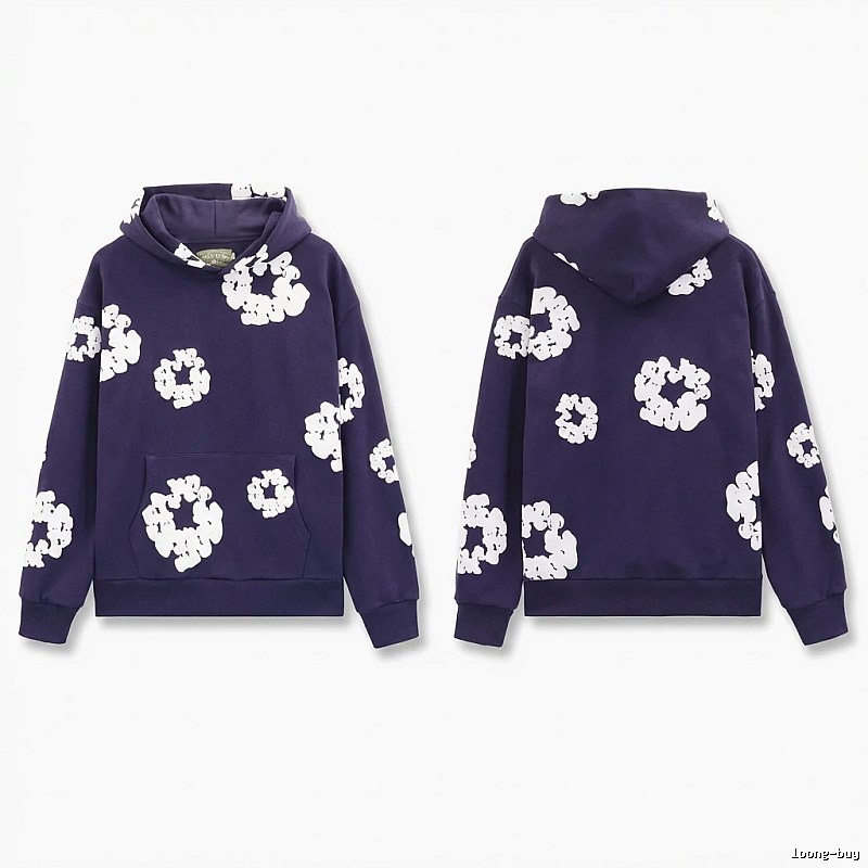 DENIM TEARS Printed Vintage Navy Blue Sweatshirt