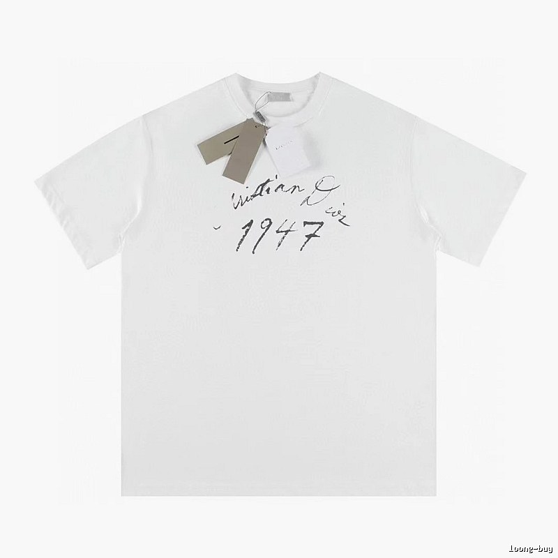 Dior 1947 Collection Minimalist Style White T-Shirt