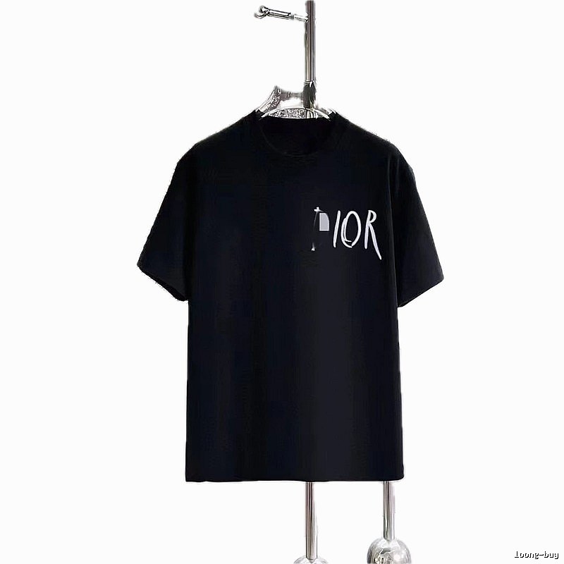 Dior Handwritten Graffiti Trendy Style Black T-Shirt
