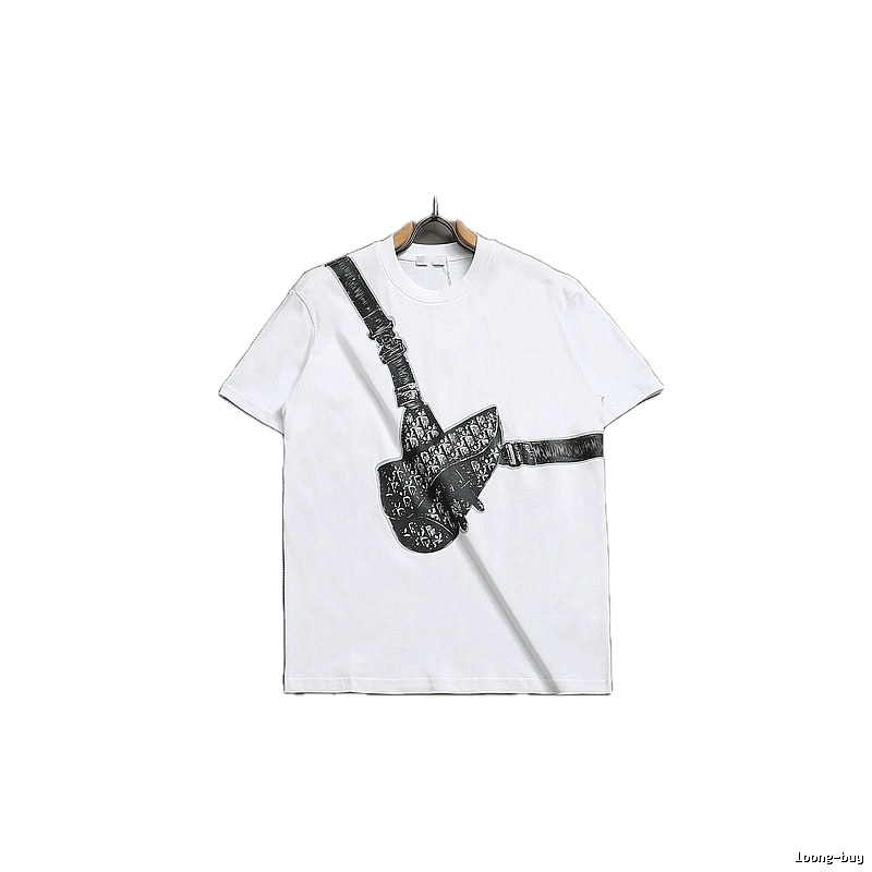 Dior Monogram Collection Light Luxury Style White T-Shirt
