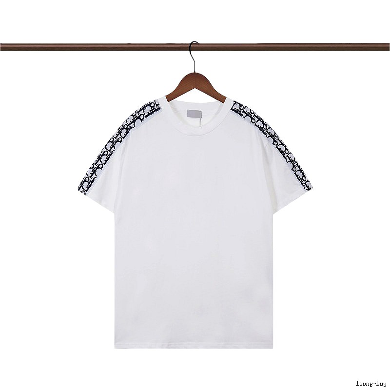 Dior Monogram Logo Tape Casual White T-Shirt