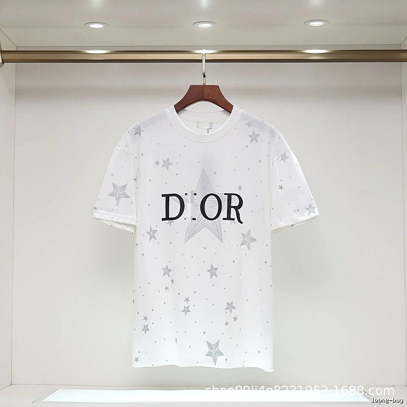 Dior Star Print Cool & Trendy Style White T-Shirt