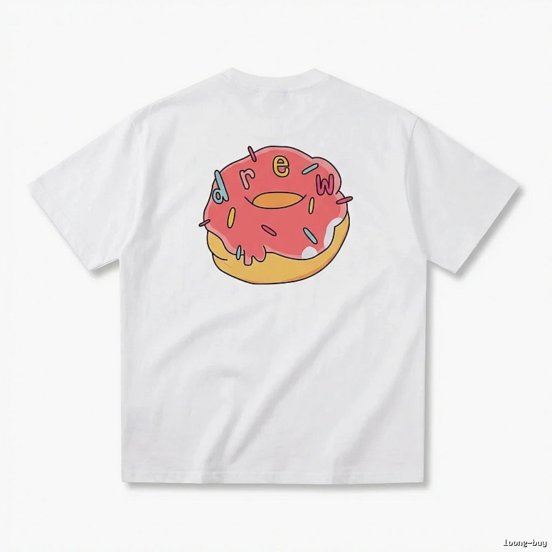 DREW Donut Cartoon White T-shirt