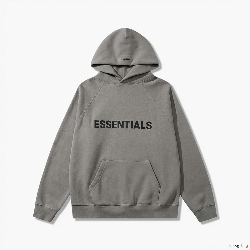 ESSENTIALS minimalist gray hoodie