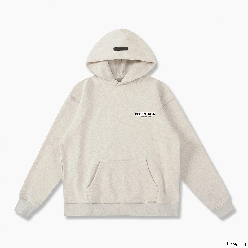 ESSENTIALS minimalist light beige hoodie