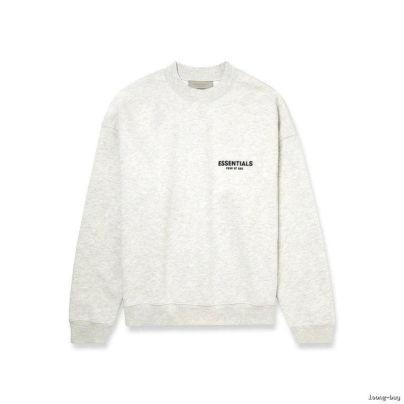 ESSENTIALS minimalist light gray sweatshirt