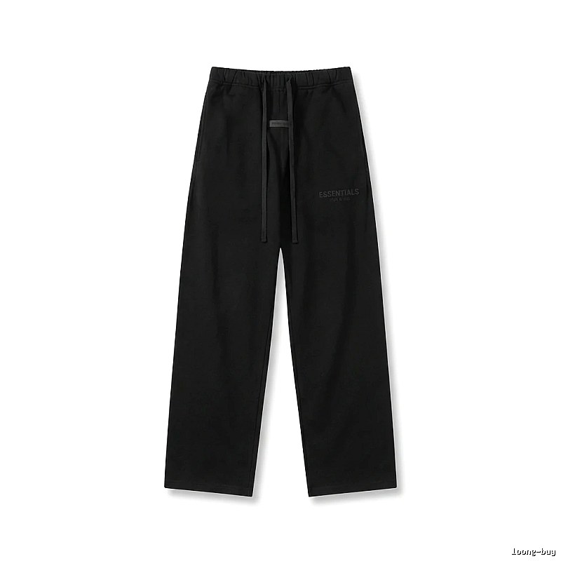 ESSENTIALS minimalist style black long trousers
