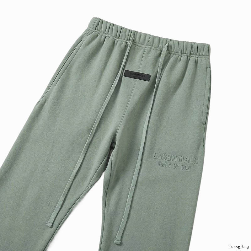 ESSENTIALS minimalist style grey-green sweatpants