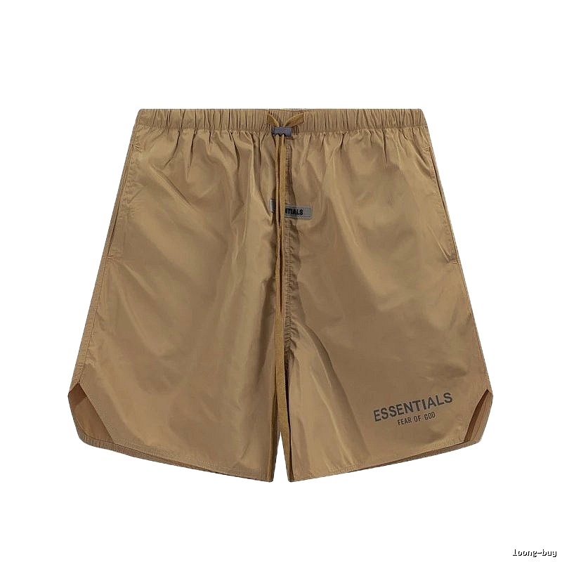 ESSENTIALS minimalist style khaki shorts