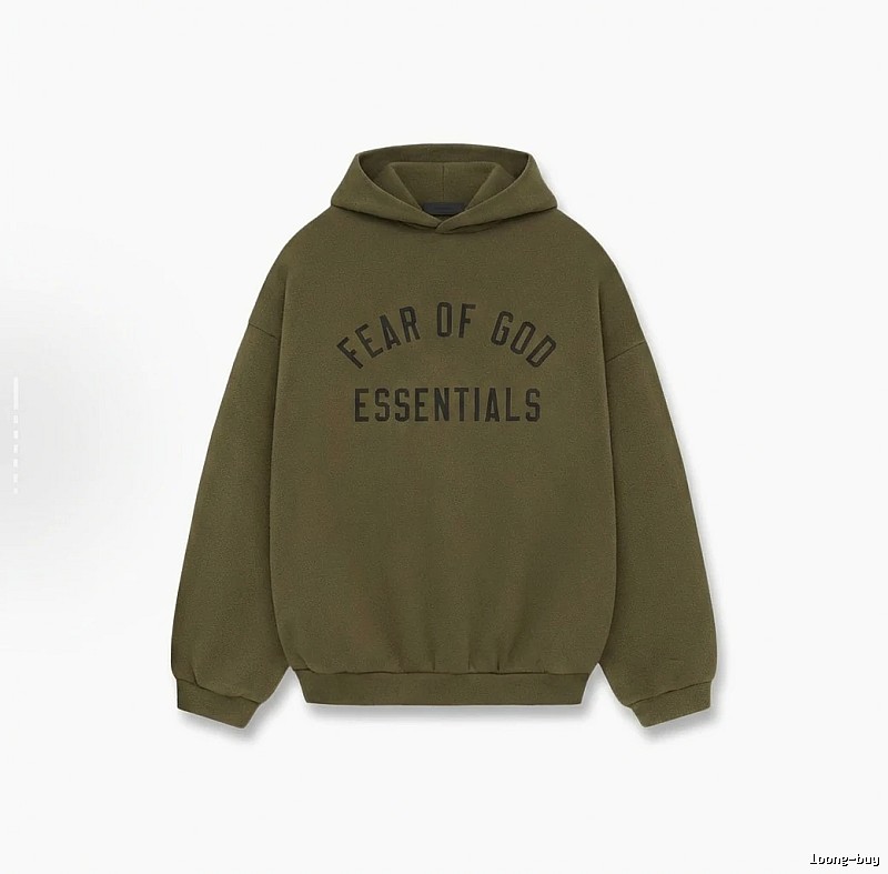 ESSENTIALS minimalist style olive green sweatshirt