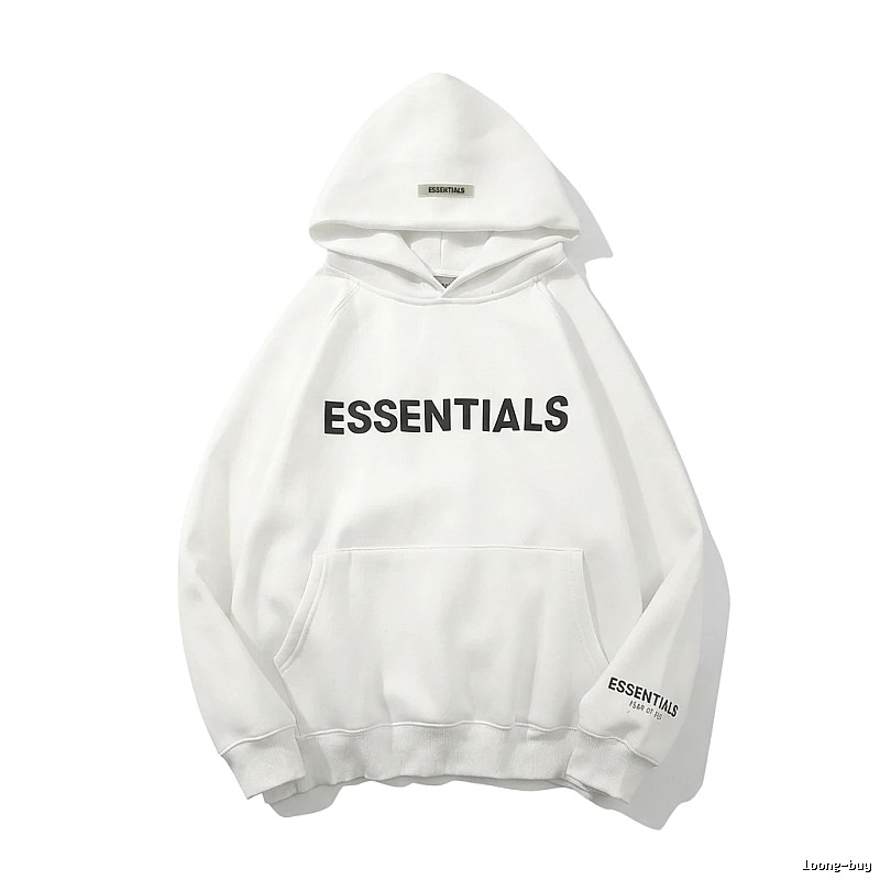 ESSENTIALS minimalist style white sweatshirt