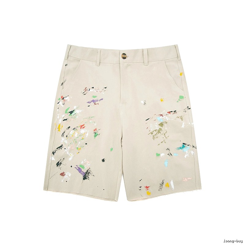 Gallery Dept Graffiti Style Beige Shorts