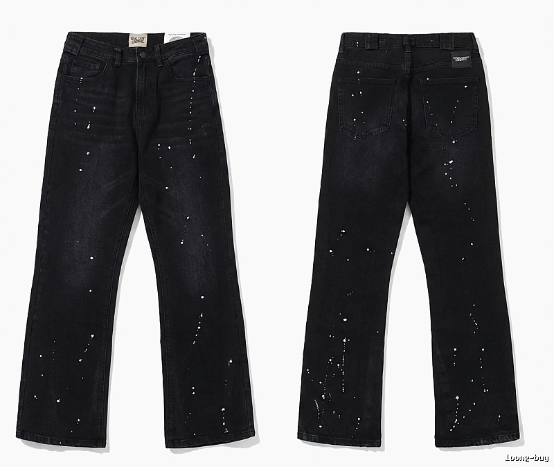Gallery Dept Splatter-paint Style Black Jeans