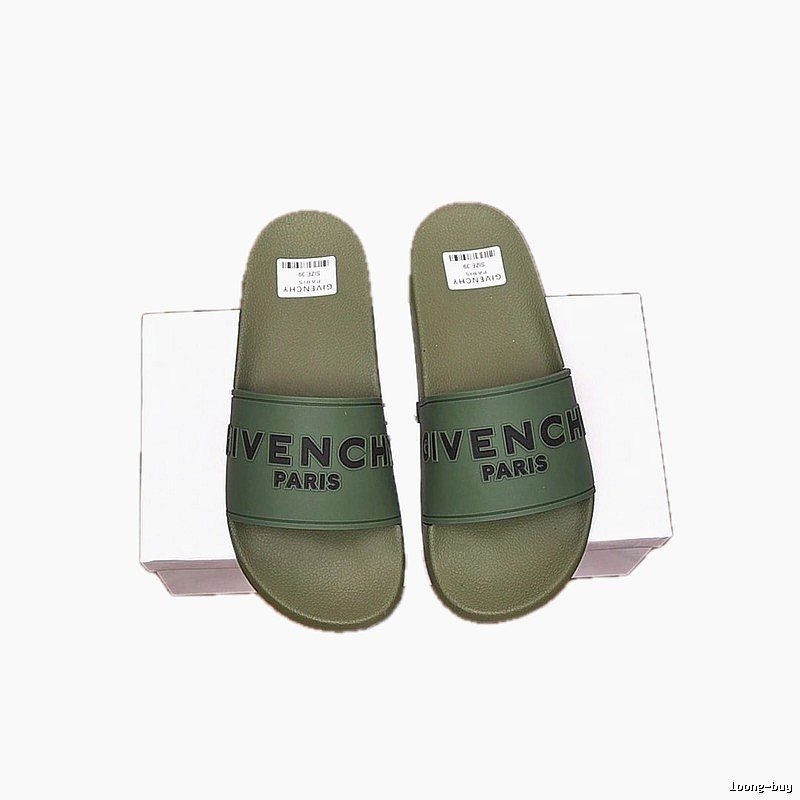 Givenchy Paris Collection Casual Style Army Green Slides