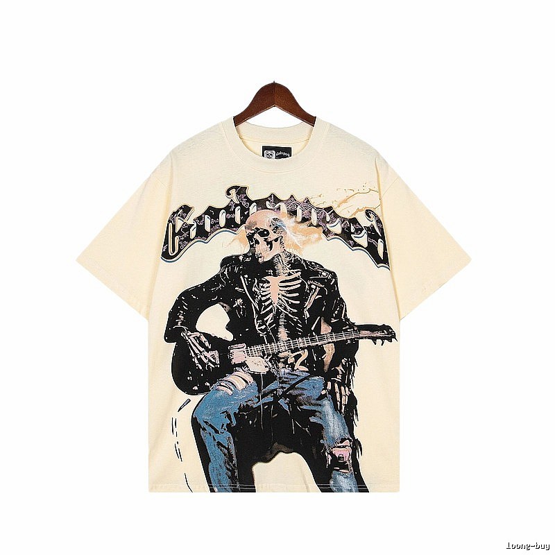Godspeed Skull Print Rock Style Off-white T-shirt