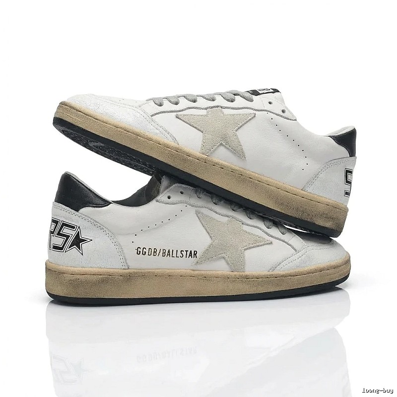 Golden Goose Ballstar retro-style white shoes