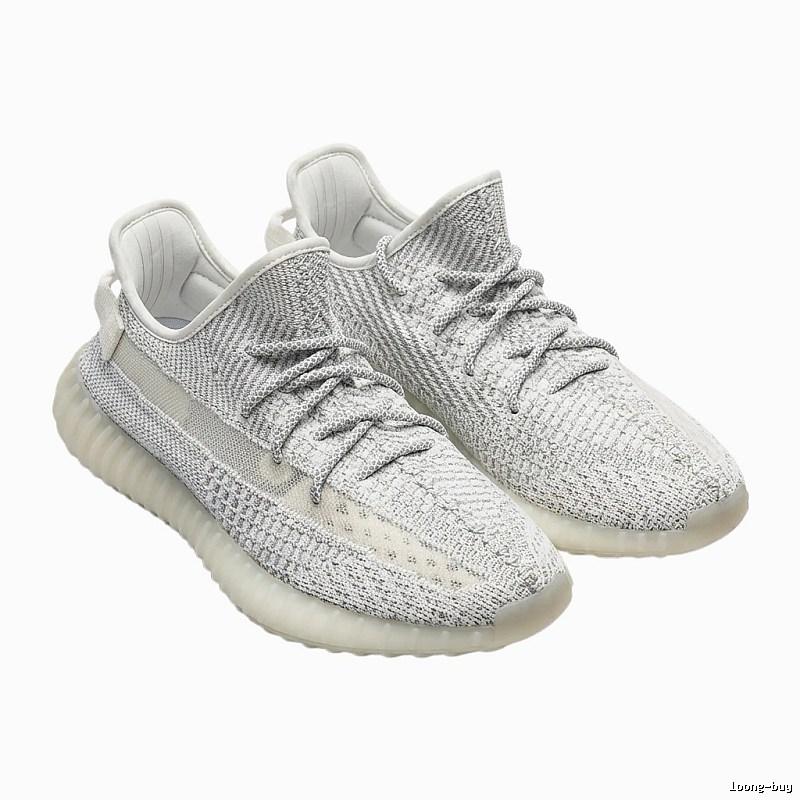 Grey and white casual Yeezy 350 shoes