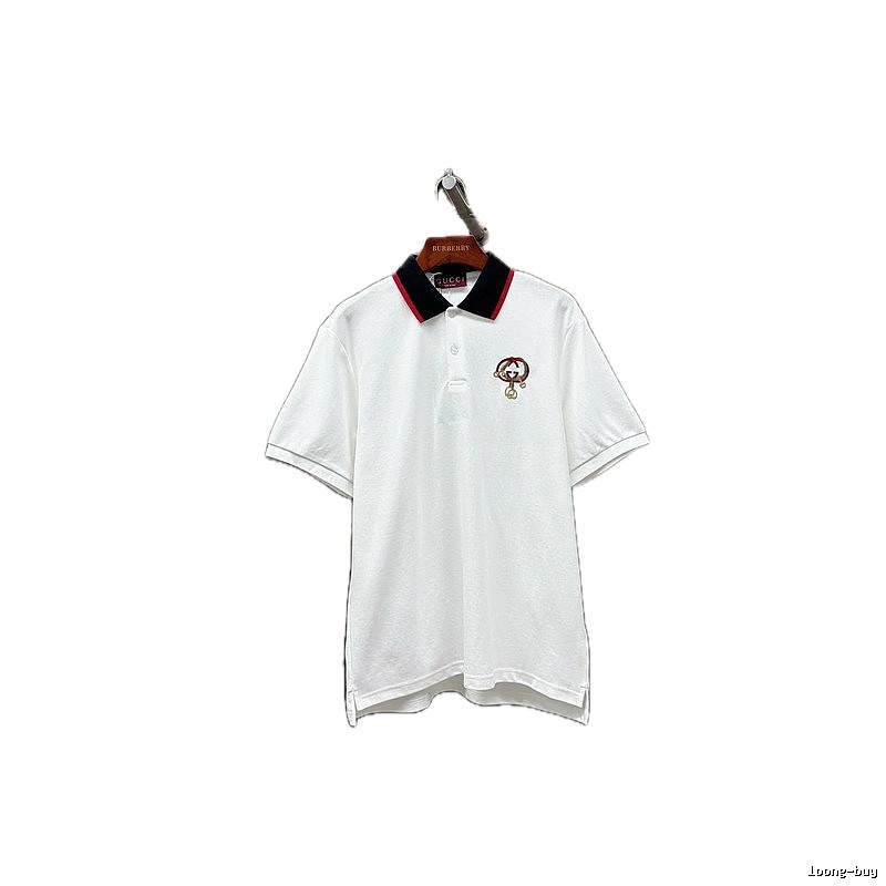 Gucci classic fashion white polo shirt