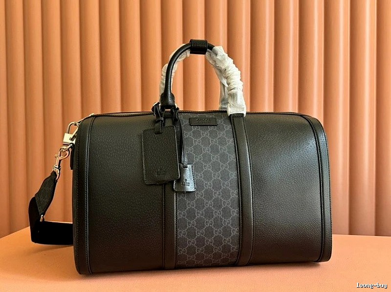 Gucci Duffle bag Olive Gray Barrel Monogram