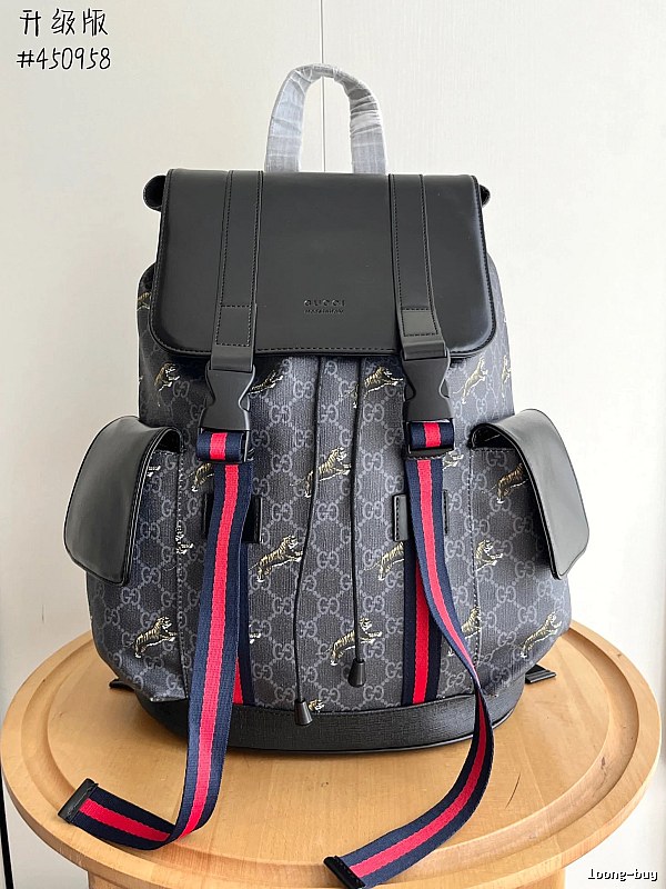 Gucci GG backpack Gray Monogram Flap