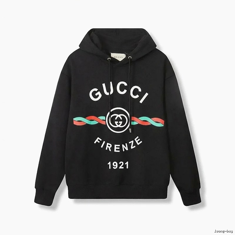 Gucci retro-style black hoodie