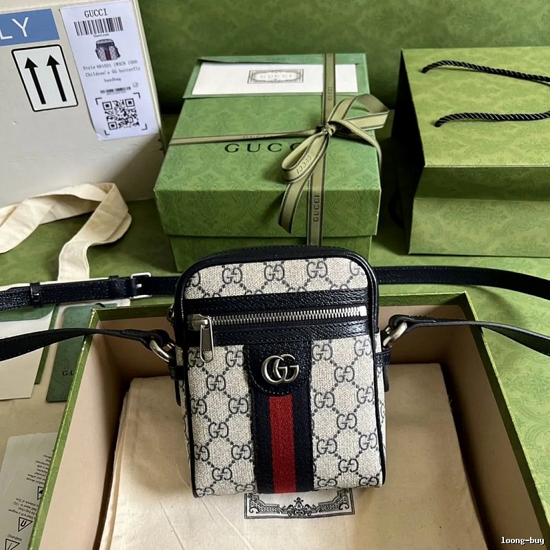 Gucci Vertical crossbody bag Beige GG Canvas Mini