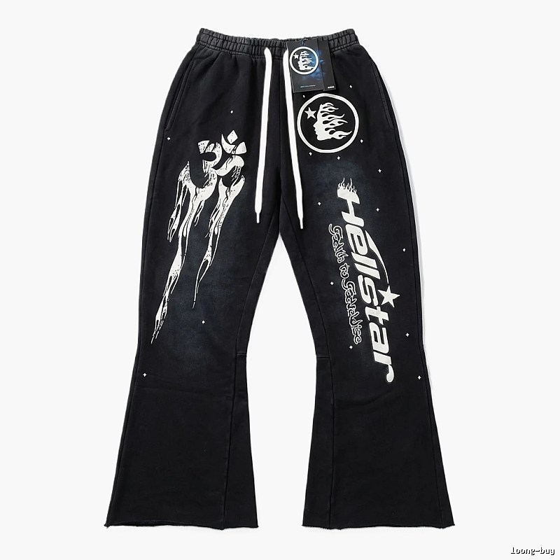 Hellstar dark style black long trousers