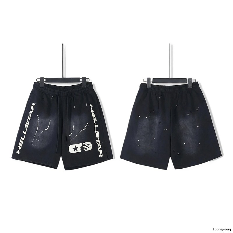Hellstar dark style black shorts