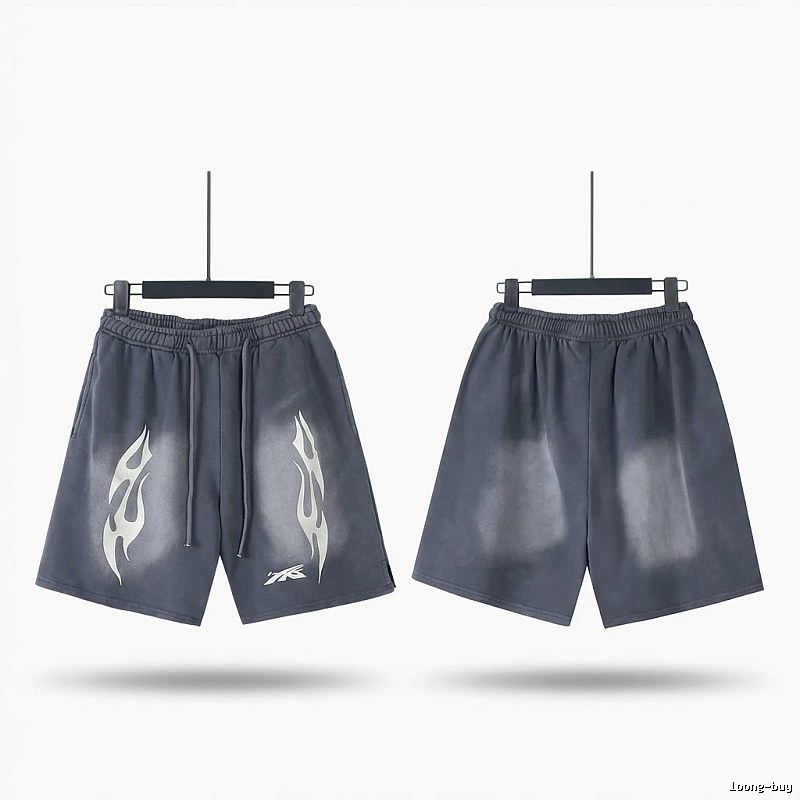 Hellstar Flame Dark Style Shorts