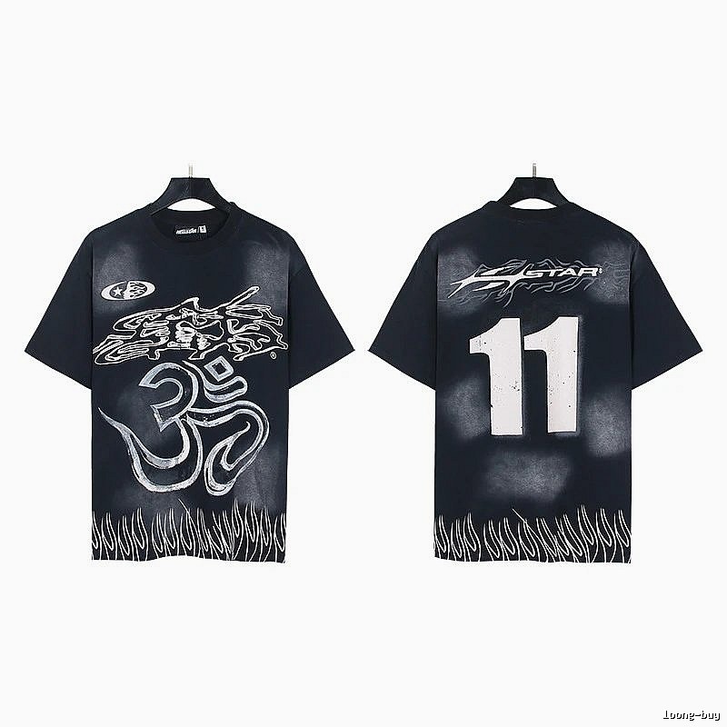 Hellstar No.11 Printed Street Style Black T-Shirt
