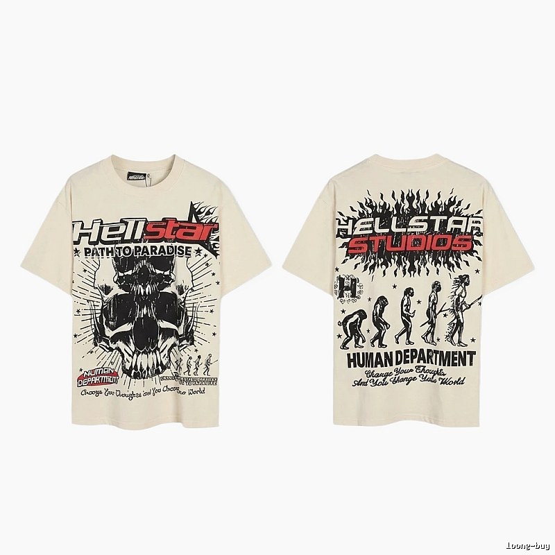 Hellstar Skull Print Trendy Brand T-shirt