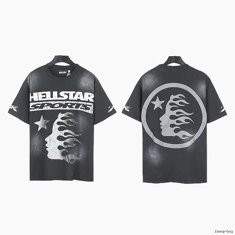 Hellstar Sporty Street Style Black Short Sleeve T-Shirt