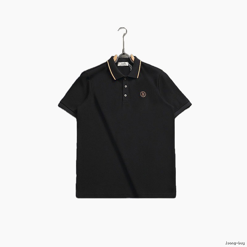 Hermès Classic Wind Black Polo Shirt