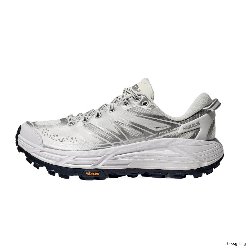 HOKA Trail Running Style Gray-White Running Shoes