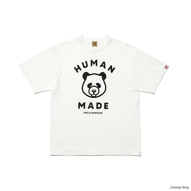 HUMAN MADE Panda Print Japanese Streetwear White Short Sleeve T-Shirt