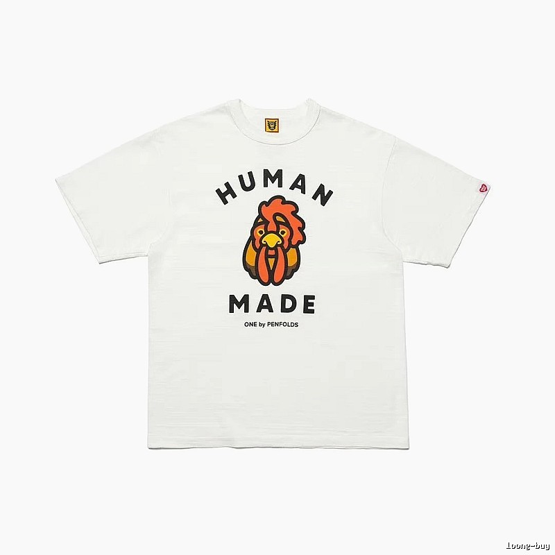 HUMAN MADE x Le Coq Sportif Co-branded Japanese Streetwear White T-Shirt