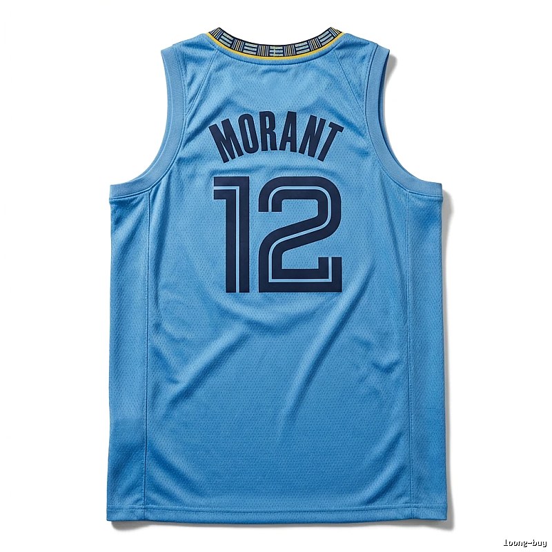Ja Morant series basketball-style blue jersey