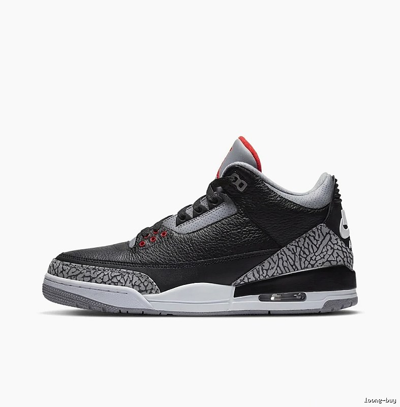 Jordan AJ3 Retro Black and Grey Athletic Shoes