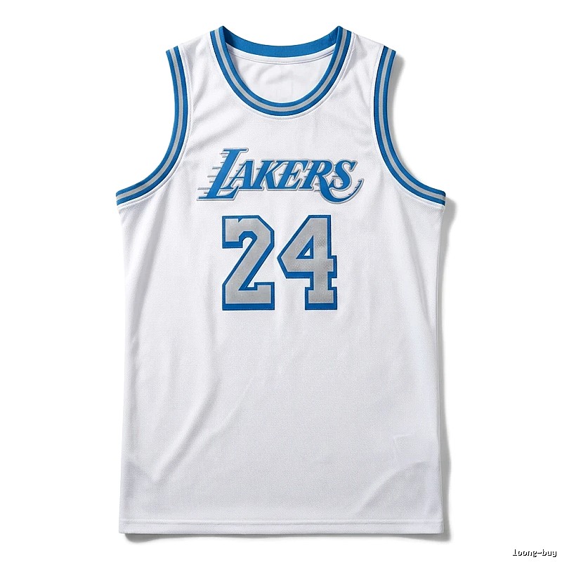 Kobe Lakers retro-style white jersey