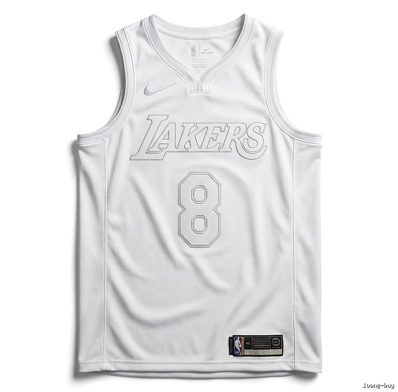 Kobe Lakers retro-style white tank top