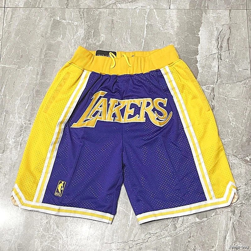 Lakers Casual Basketball shorts Yellow Lakers Mesh for Streetwear Looks