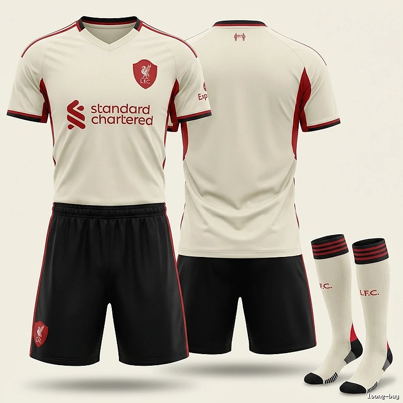 LFC retro-style white and red jersey