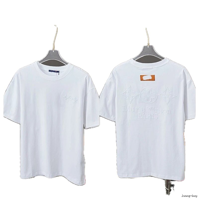 Louis Vuitton Embossed Trendy Style White T-Shirt