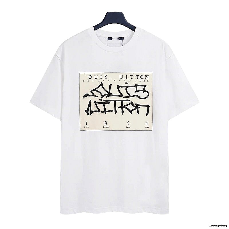 Louis Vuitton Graffiti Street Style White Short-sleeve T-shirt