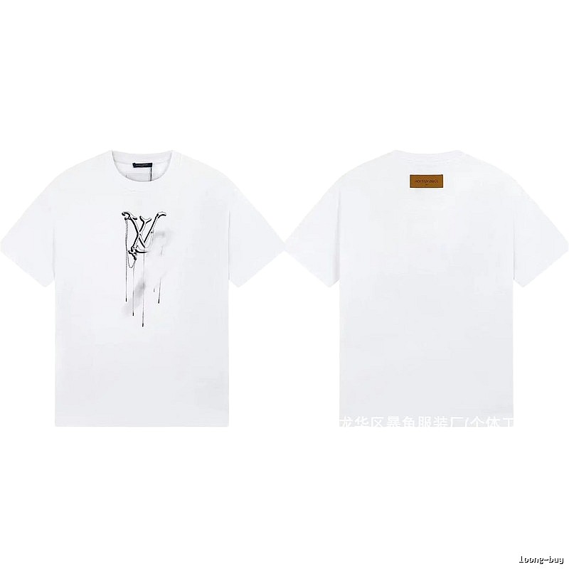Louis Vuitton Graffiti Trend Style White Short-sleeve T-shirt
