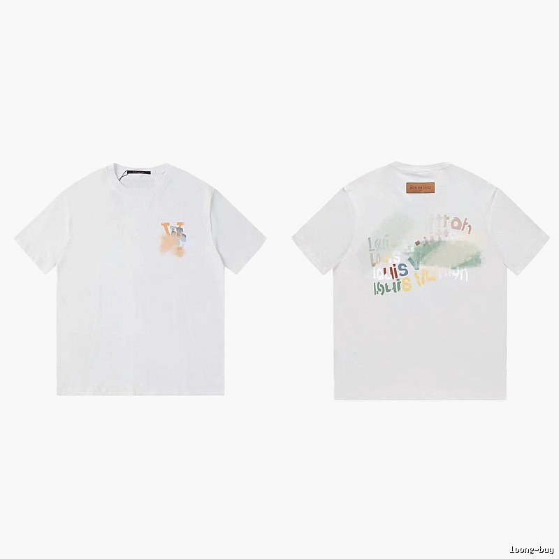 Louis Vuitton Letter Print Trendy Style White T-Shirt