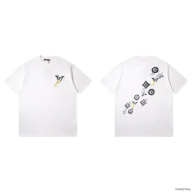 Louis Vuitton Monogram Trendy Style White T-Shirt