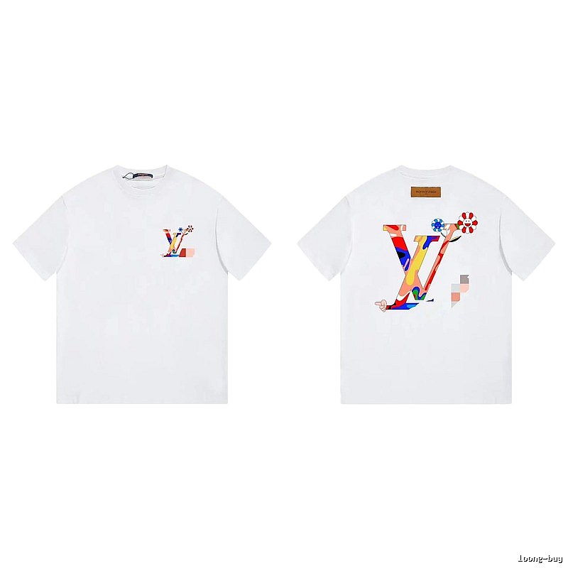 Louis Vuitton Sunflower Trendy White Short-sleeve T-shirt